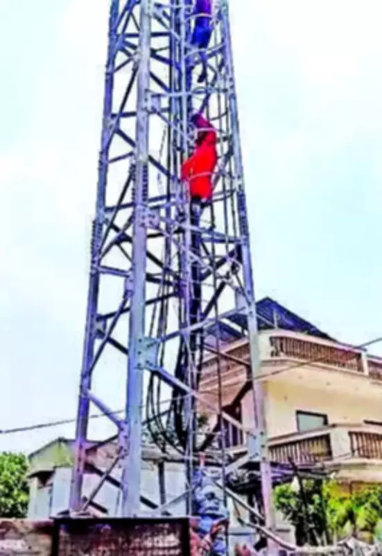 Mother of Four Climbs Tower for 8 Hours to Protest Husband's New Partner