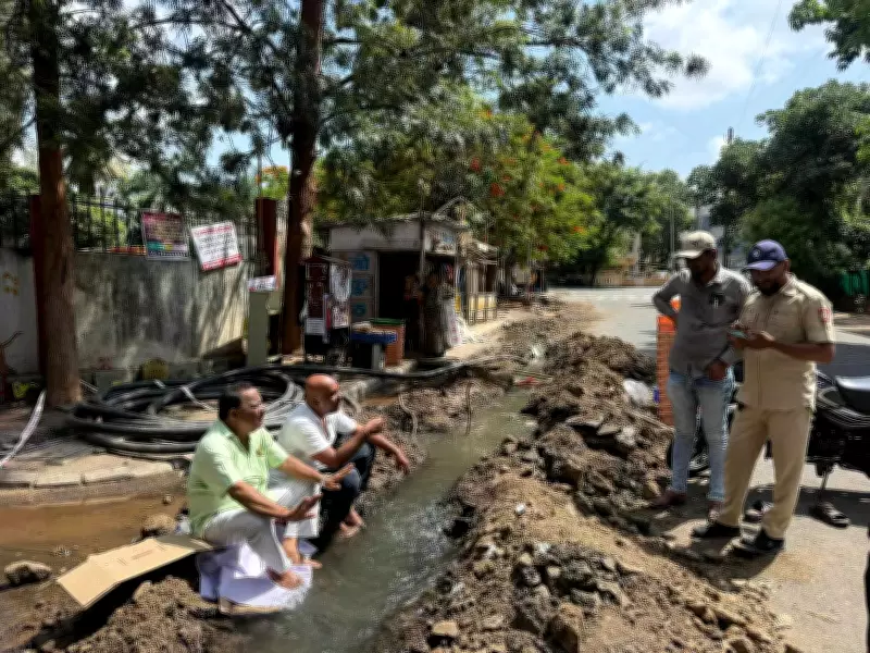 MSEDCL Work Damages PCMC Pipeline Again in Nigdi, Disrupts Water Supply