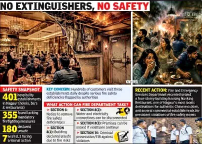 Nagpur Bars and Restaurants Lack Fire Safety Gear, NMC Report Reveals