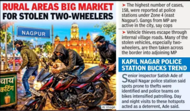 Nagpur Records 752 Vehicle Thefts in 5 Months, Kapil Nagar Station Reports Zero
