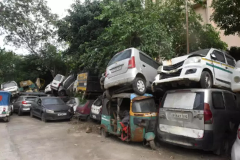 Noida Police Stations Turn Into Scrap Yards as Seized Vehicles Languish for Years