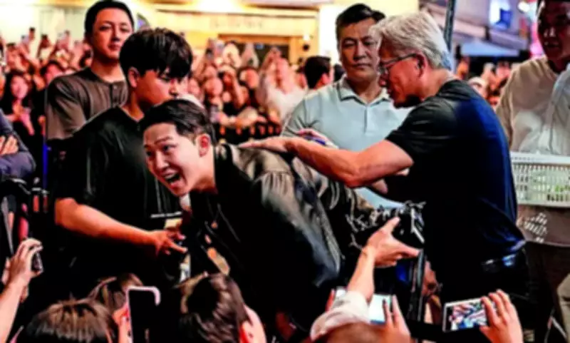 Nvidia CEO Jensen Huang Turns Seoul's Hongdae Into a BBQ Party