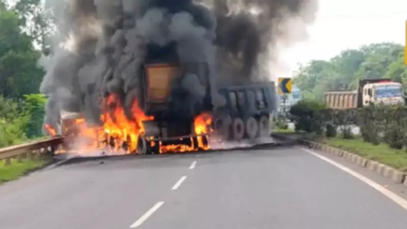 Odisha: Two Drivers Burned to Death After Trucks Collide and Catch Fire