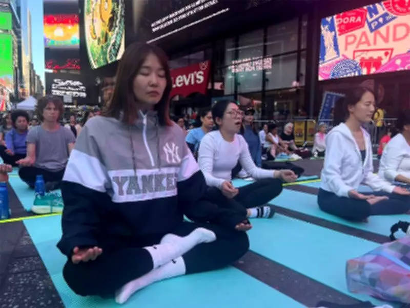 Om Chants Echo in Times Square on International Yoga Day 2026