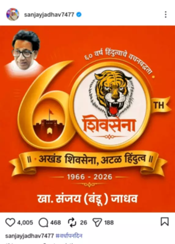 Parbhani MP Sanjay Jadhav's Social Media Post Sparks Dissent Speculation