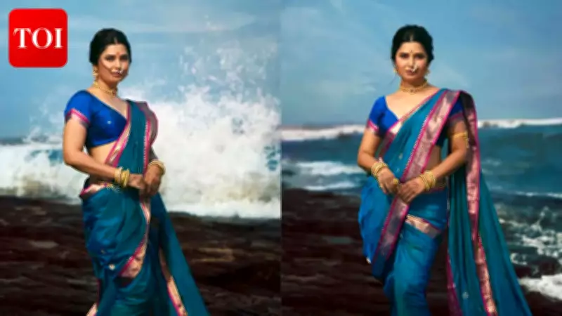 Prajakta Mali Wears Traditional Nauvari Saree at Cannes 2025