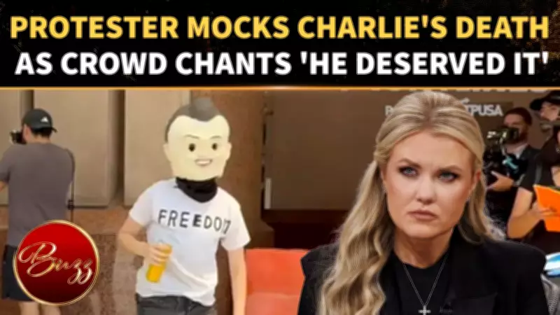 Protester Dressed as Charlie Kirk Reenacts Assassination at Erika Kirk Event
