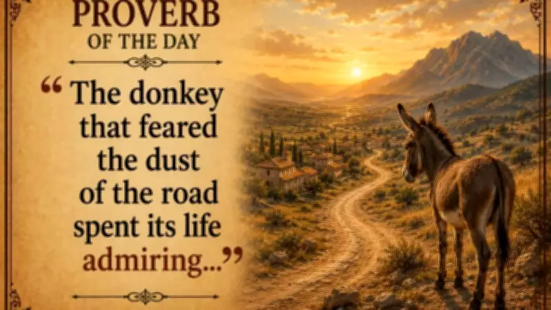 Proverb: Donkey That Feared Dust Admired Distant Gardens