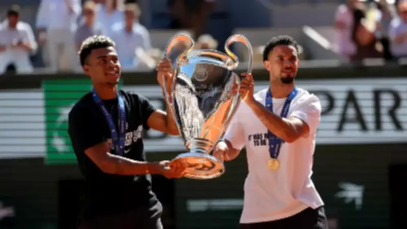 PSG Stars Bring Champions League Trophy to French Open at Roland Garros