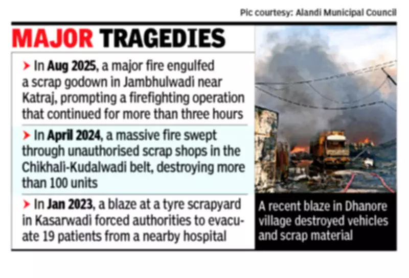 Pune Scrap Yards: Unregulated Fire Hazards Threaten Industrial Safety