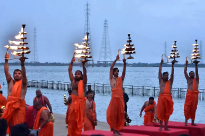 Punya Nadi Harathi Programme Relaunched at Ibrahimpatnam Sangam in Vijayawada