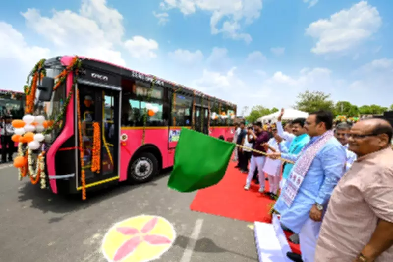 Rajasthan CM flags off 29 new electric buses in Jaipur under PM e-Bus scheme