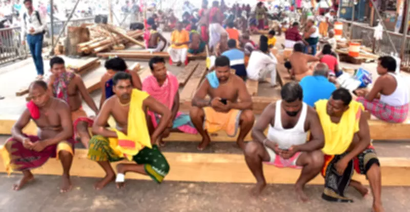 Rath Yatra Chariot Work Disrupted for Four Hours Over Timber Dispute in Puri