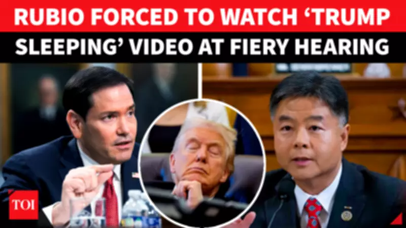 Rep. Lieu Confronts Rubio with Video of Trump Sleeping in Meetings