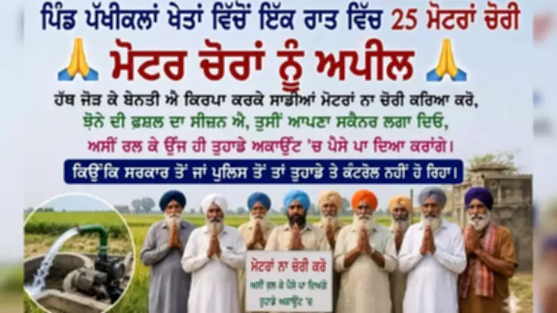 Residents appeal to motor thieves with unique banner, police arrest two