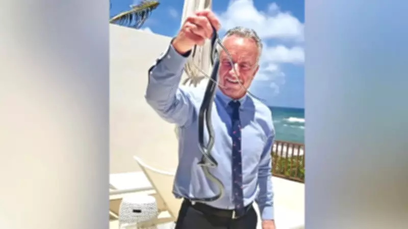 RFK Jr. Goes Barefoot Snake Catching at Oz's Beach House, Internet Reacts