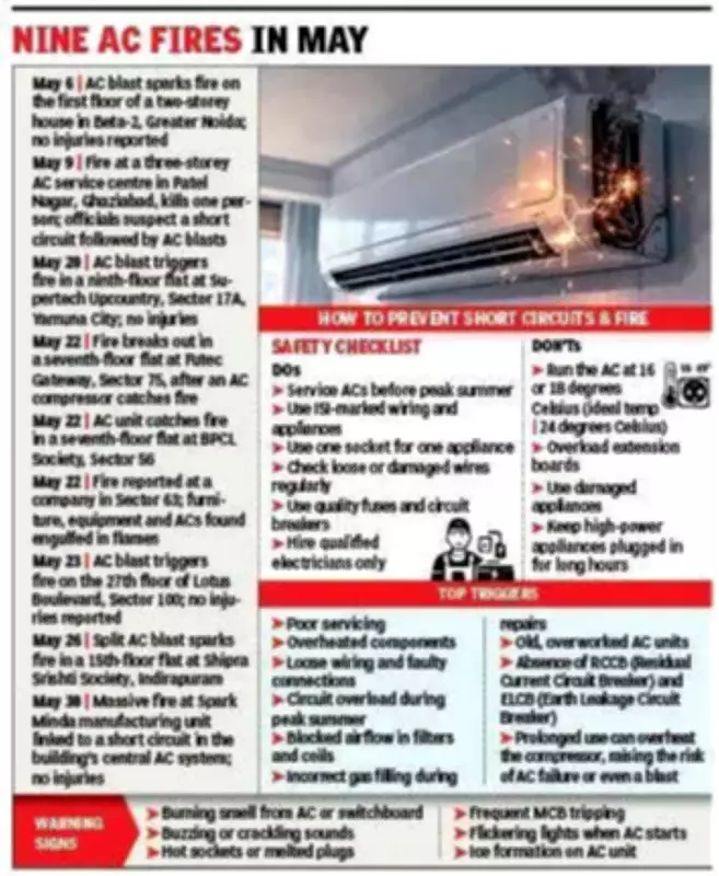 Rising AC Fires in Delhi-NCR Linked to Heatwave and Poor Maintenance