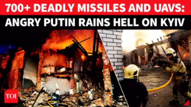 Russia Unleashes Massive Aerial Assault on Ukraine with 656 Drones and 73 Missiles