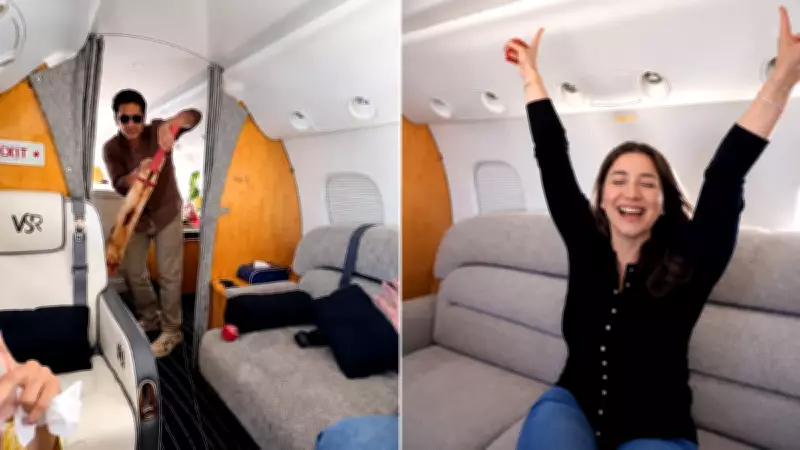 Sachin Tendulkar Plays Cricket Inside Private Jet, Sara Takes Catch