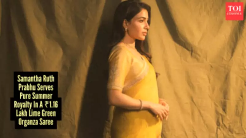 Samantha Ruth Prabhu's Rs 1.16 Lakh Lime Green Saree is a Refreshing Fashion Statement