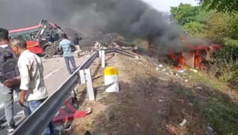 Seven Killed, 35 Injured in Horrific Chain-Reaction Crash on NH-53 Near Bardoli