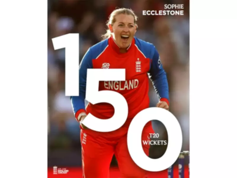 Sophie Ecclestone first England bowler to reach 150 T20I wickets