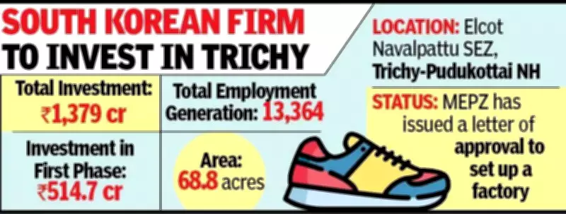 South Korean Firm TKG Taekwang Gets Nod for Rs 514.7 Crore Footwear Unit in Trichy