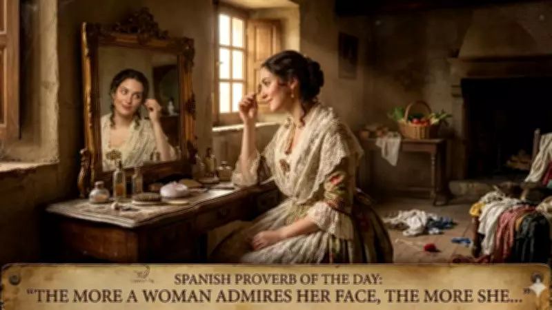 Spanish Proverb: A Woman's Vanity and Her Home's Decline