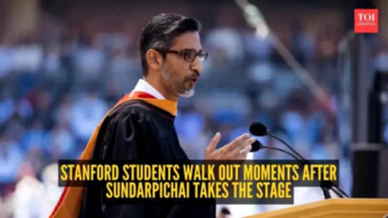 Stanford Graduates Walk Out During Sundar Pichai's Commencement Speech in Gaza Protest