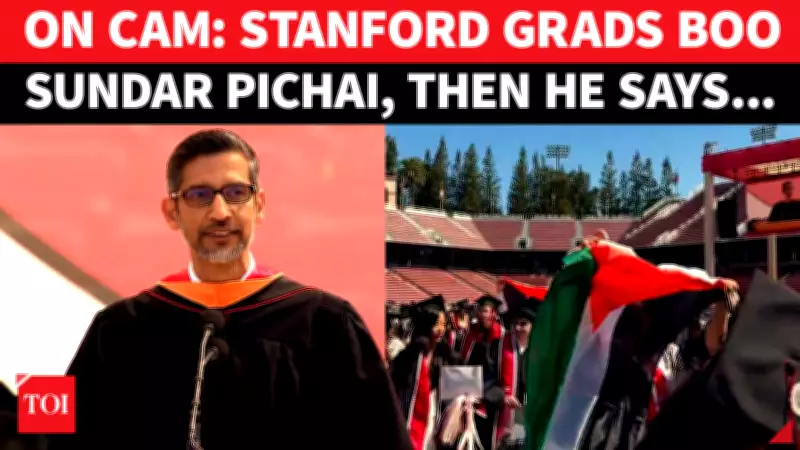 Sundar Pichai's Stanford Speech Disrupted by Pro-Palestine Student Walkout