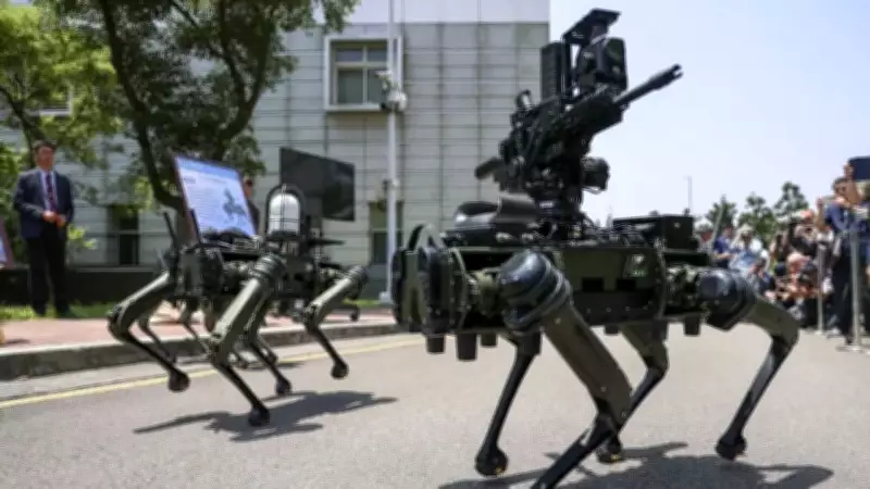 Taiwan unveils armed robot dogs to boost defenses against China
