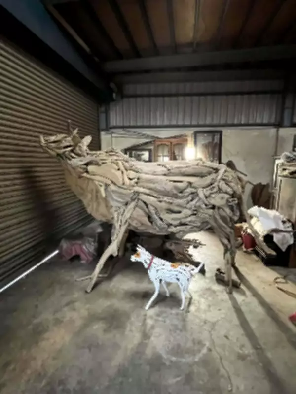 Taiwanese Artist Turns Grief into Driftwood Sculpture of Beloved Dog