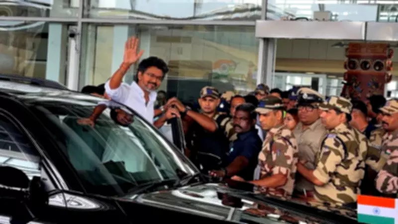 Tamil Nadu CM Vijay Arrives in Mangaluru, Visits Kollur Temple