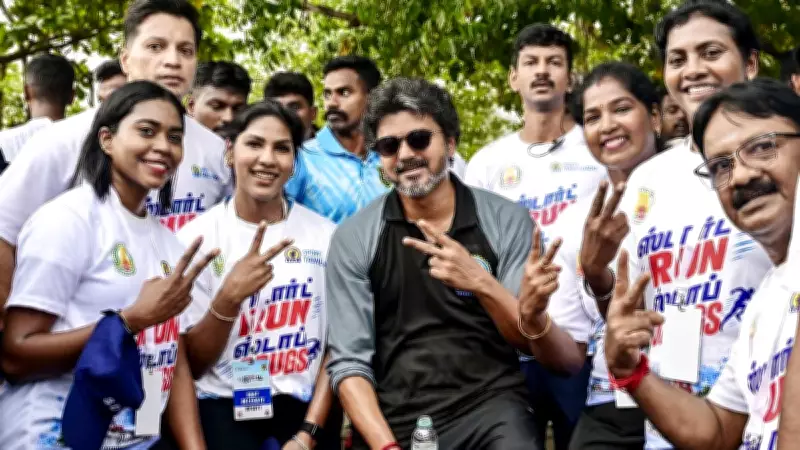 Tamil Nadu CM Vijay runs marathon on World Anti-Drug Day