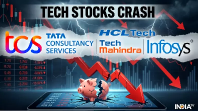 TCS Infosys Tech Mahindra HCLTech Shares Fall Amid Market Crash