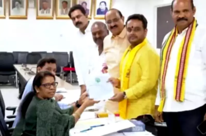 Three TDP Candidates File Rajya Sabha Nomination Papers in Andhra Pradesh