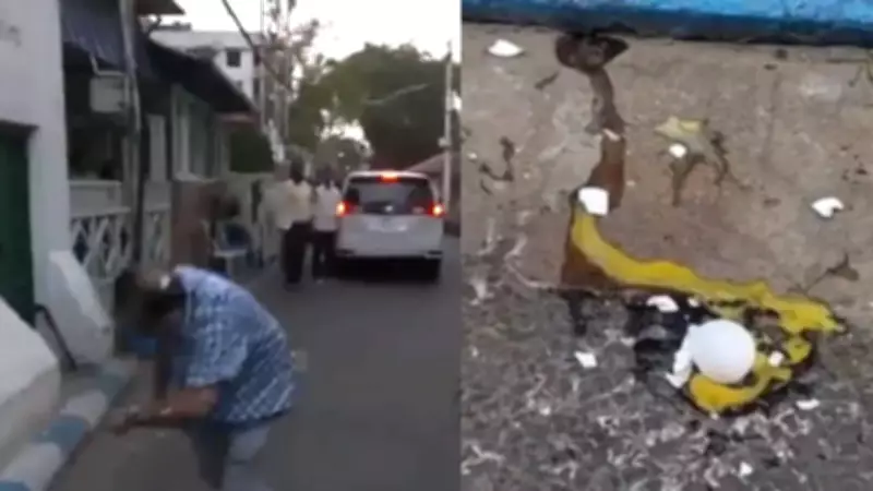 TMC MLA Kunal Ghosh Hit by Egg Thrown by Youth Outside Mamata Banerjee's Residence