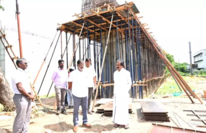 Trichy Mayor Reviews Fort Station Bridge Construction, 70% Work Done