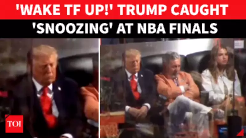 Trump Appears to Doze Courtside at NBA Finals After Boos