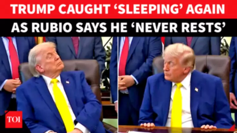 Trump Appears to Doze Off Again at Oval Office Event, Sparks Political Firestorm