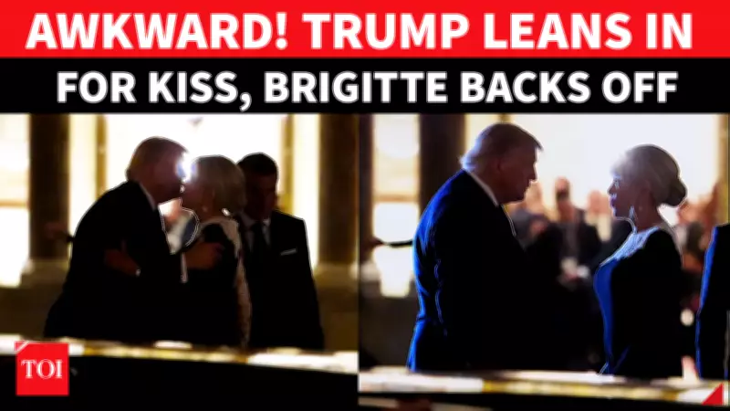Trump leans for second kiss, Brigitte Macron pulls away at G7 summit