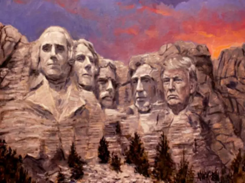 Trump Shares AI Image of Himself on Mount Rushmore, Reviving Dream to Join Iconic US Presidents