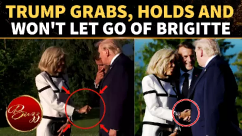 Trump's Grip on Brigitte Macron at G7 Summit Sparks Online Backlash