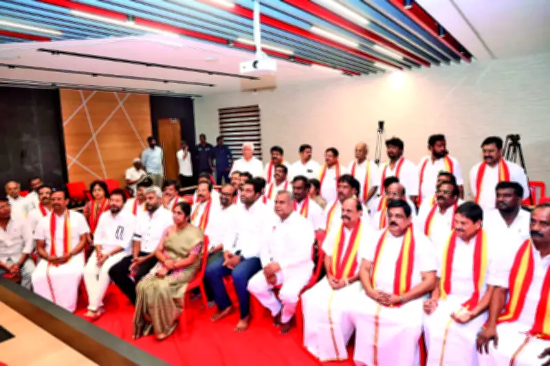 TVK Welcomes AIADMK Defectors: Balancing Act Ahead for Vijay's Party