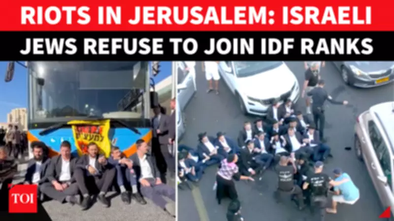 Ultra-Orthodox Jews Clash with Police in Jerusalem Over Military Draft