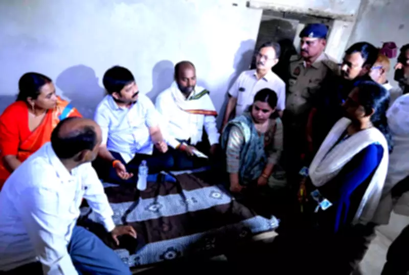 UP Minister Meets Meja Triple Murder Victims’ Kin, Promises Stern Action