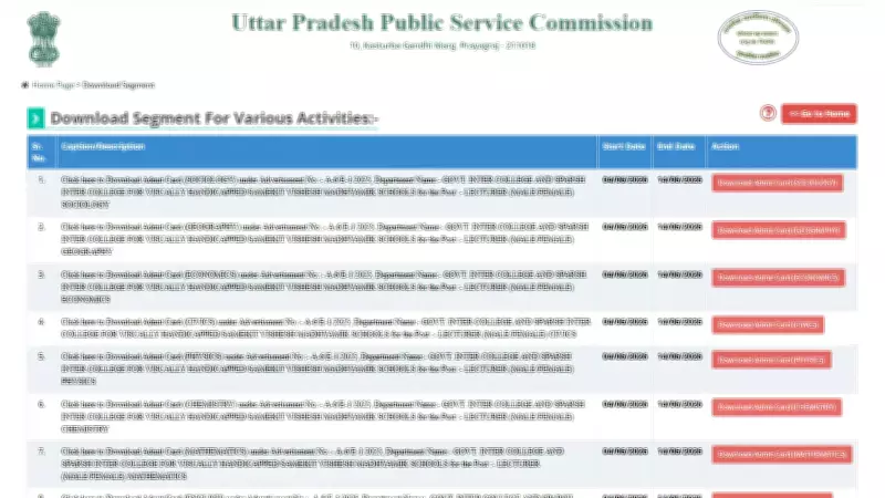 UPPSC GIC Lecturer Admit Card 2026 Released on June 4