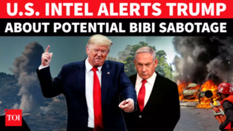 US Intel Warns Trump of Israeli Threat to Iran Peace Deal