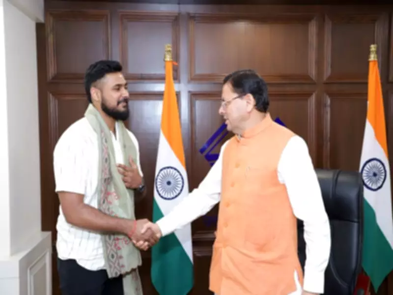 Uttarakhand CM Honours Basketball Star Ulhas KS for Global Achievements