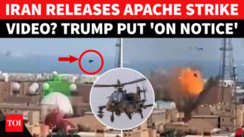 Viral Video Emerges After Trump Claims Iran Downed US Apache Near Strait of Hormuz